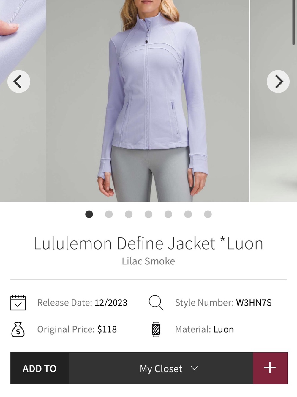 Lululemon define jacket - Picture 2 of 4